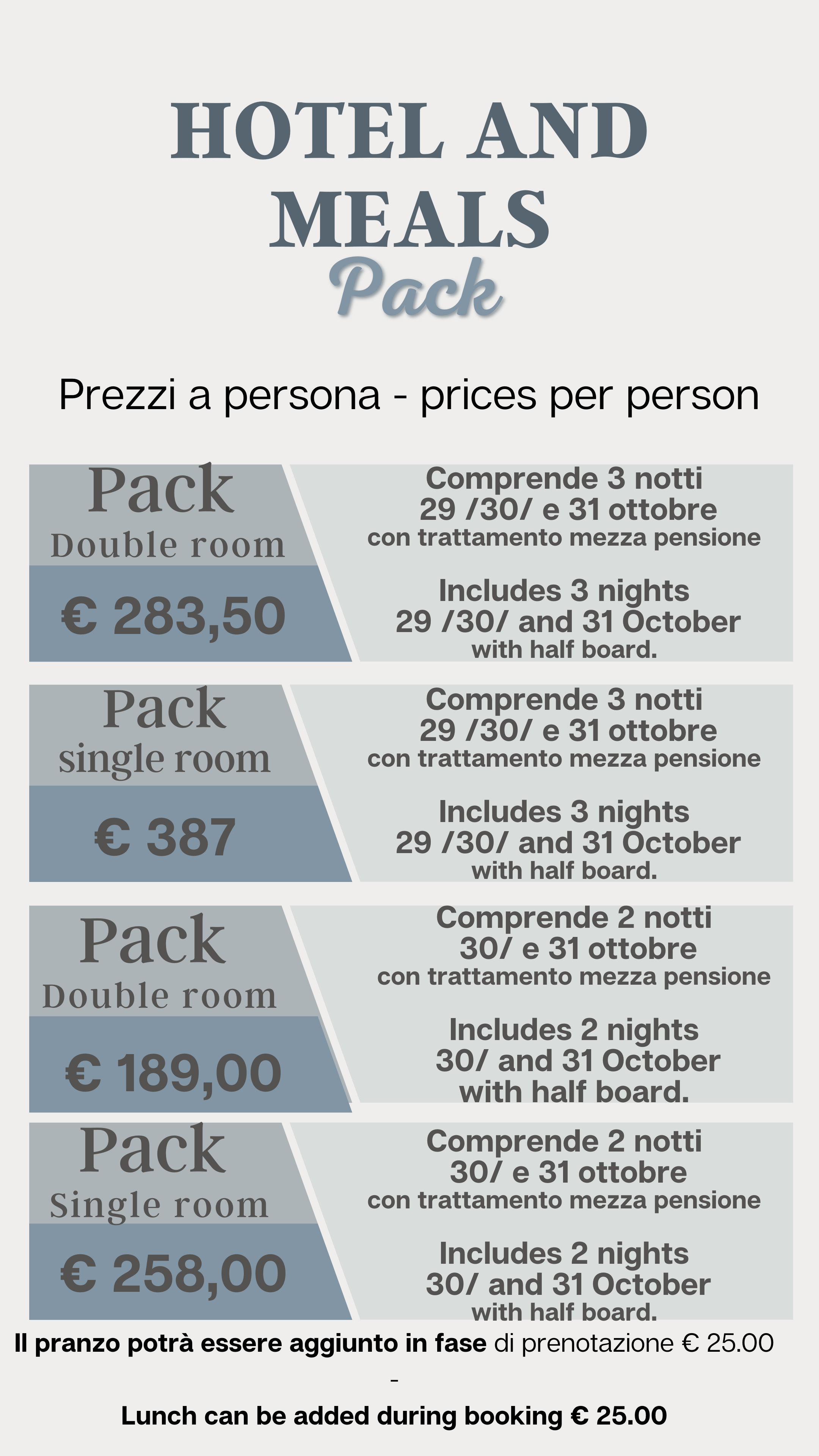 prices per person